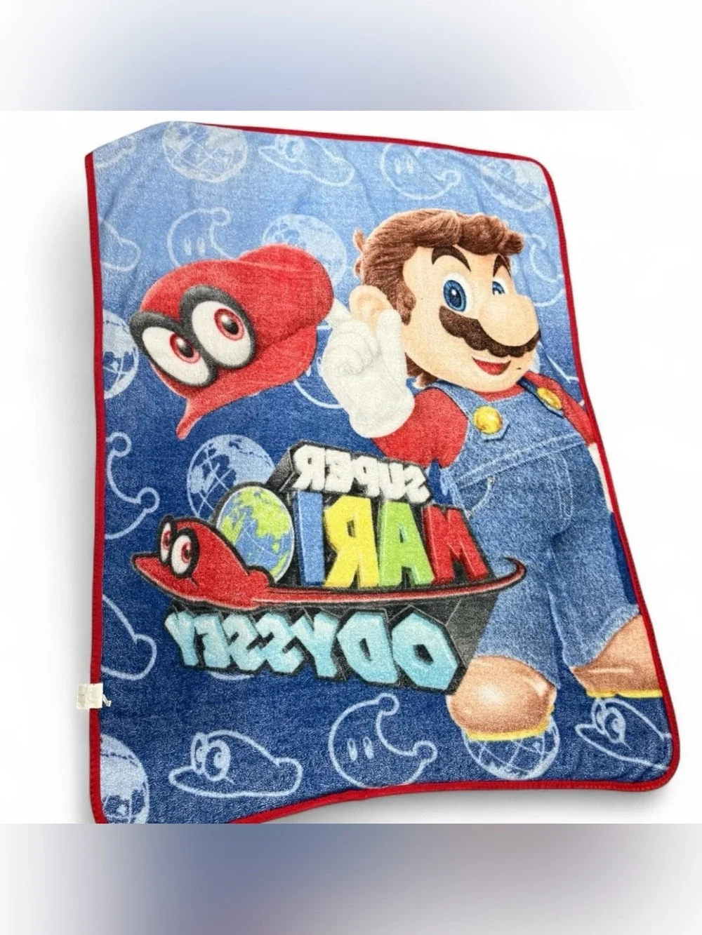 Official Nintendo Super Mario Odyssey Plush Fleece Throw Blanket 46